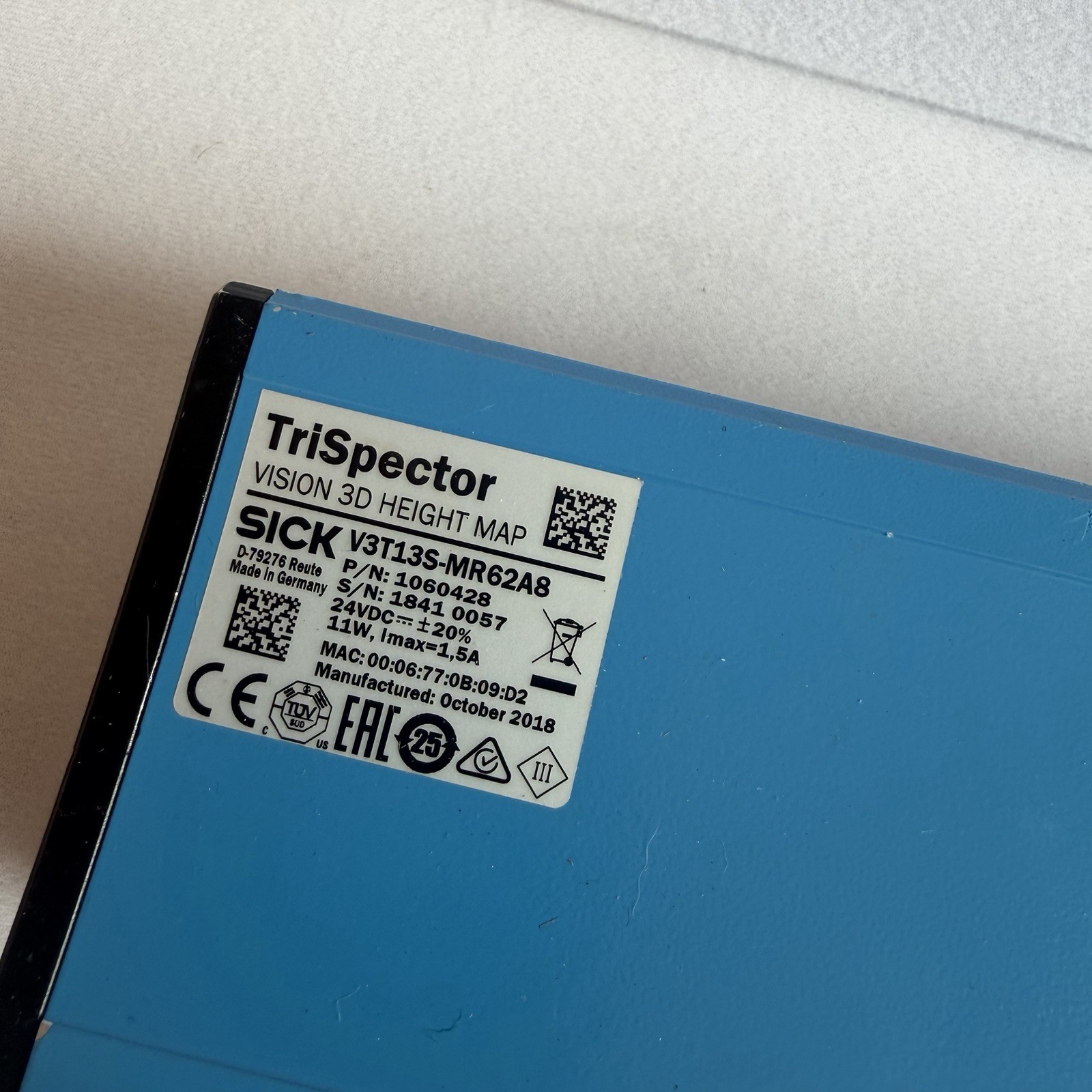 SICK TriSpector1000 V3T13S-MR62A8 3D Vision Sensor 1060428 Untested