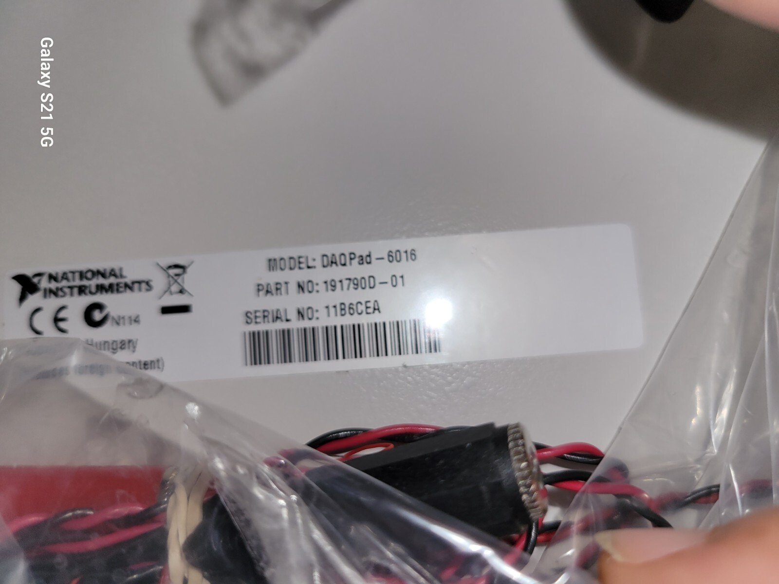 National Instruments NI DAQPad-6016+ ADAPTER-USB CABLE + 2 RED/ BLACK CABLES