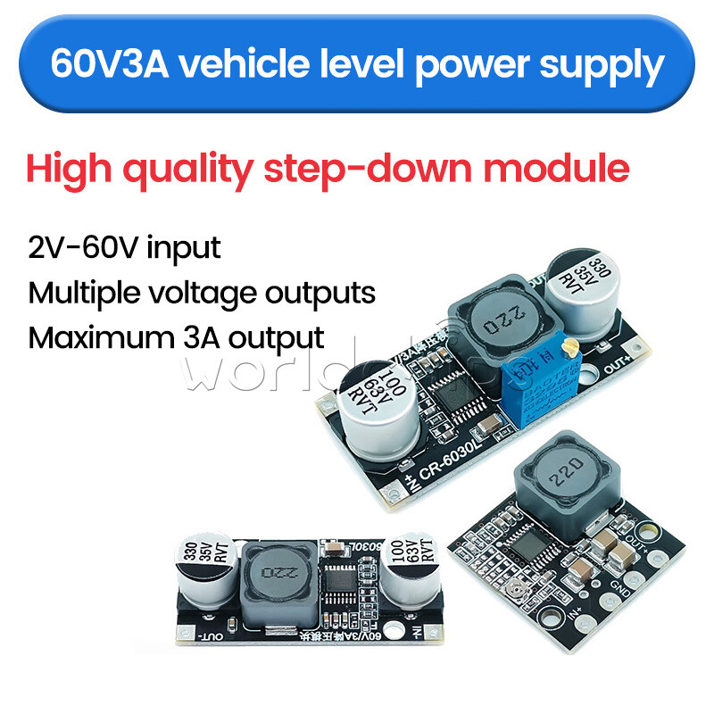 DC 2-60V to DC 2-34V Step Down (Buck) Voltage Regulator Power Adapter Converter