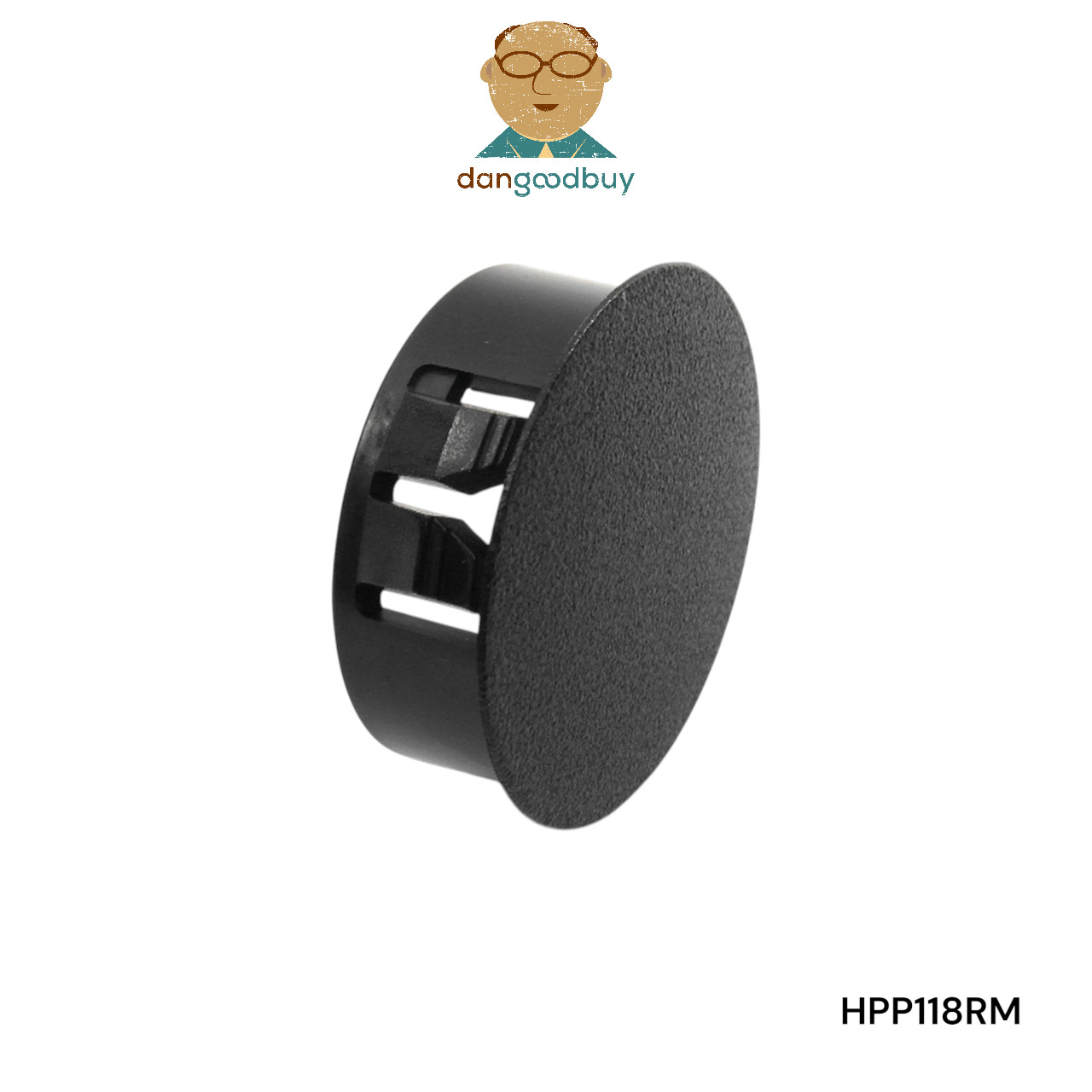 1 1/8″ Hole Nylon Locking Panel Plugs Black/White Dome Cover 1 1/4″ Top Width