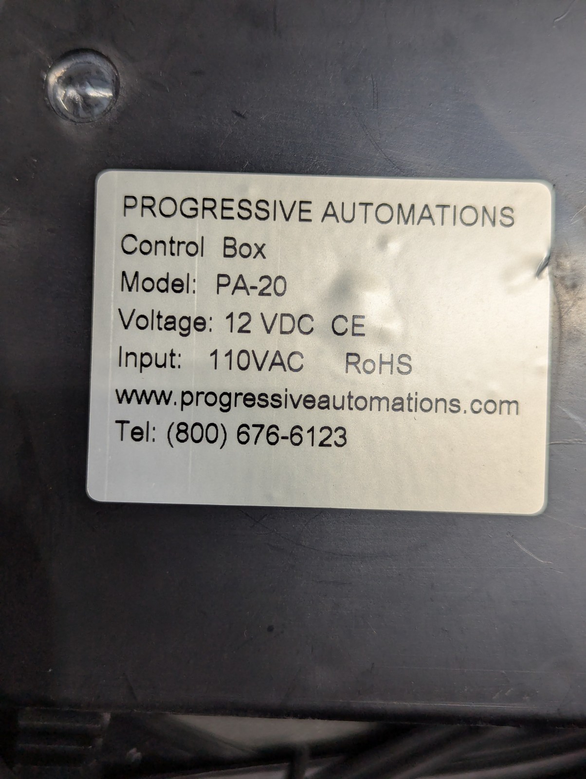 Progressive Automations PA-20 Control Box *New Old Stock*
