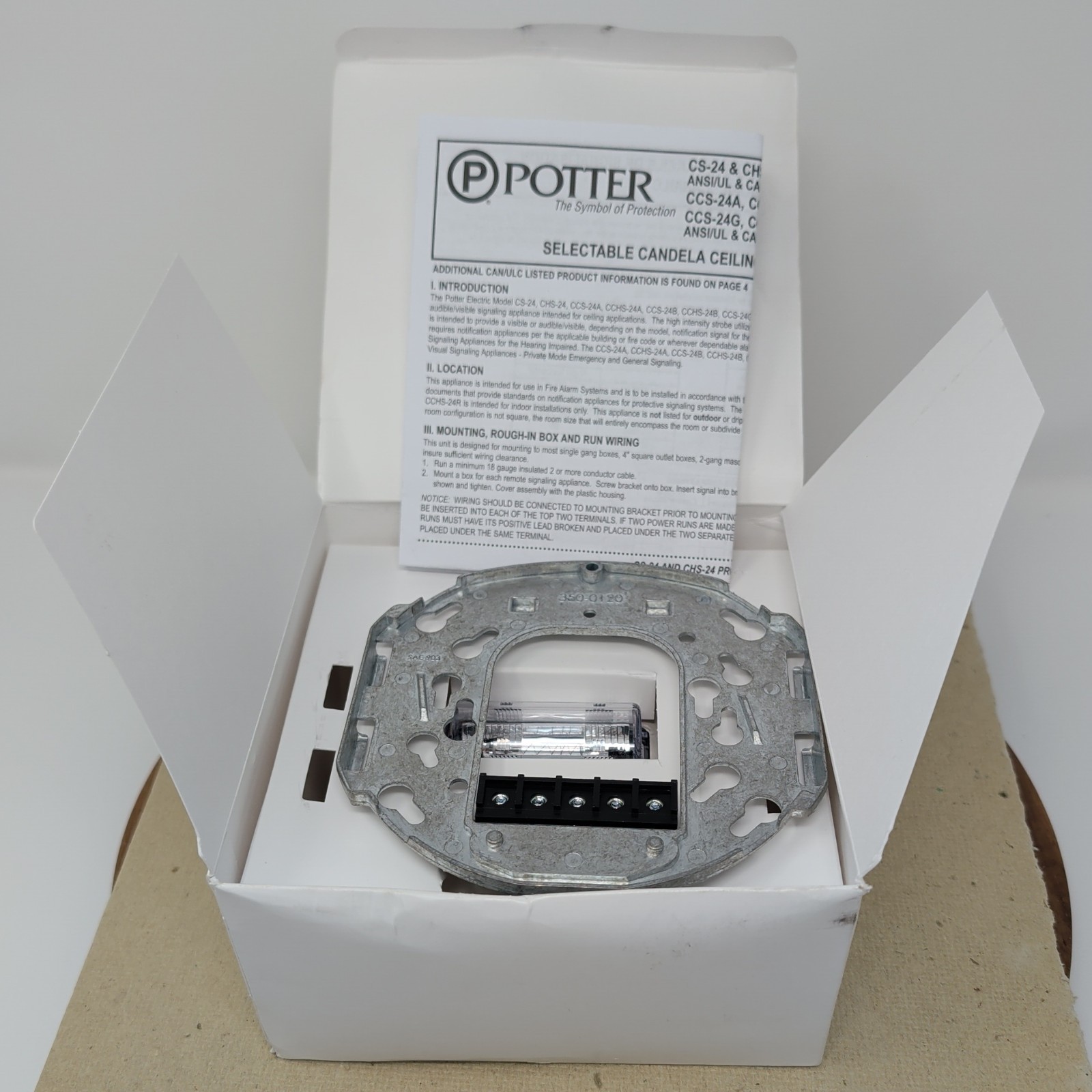 Potter CS-24PW Ceiling Strobe – SAME DAY SHIPPING