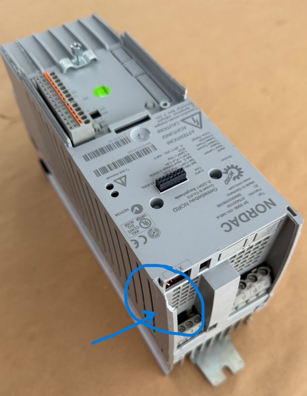 Nordac SK 500E-151-340-A Variable Frequency Drive 275420150