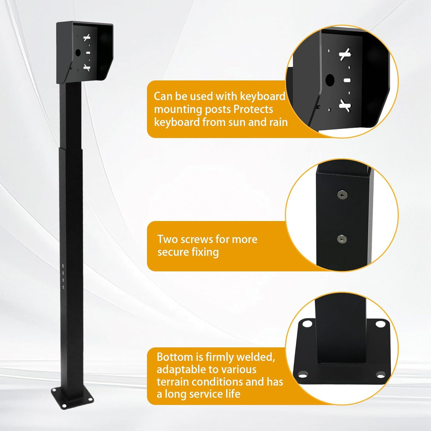Upgraded Heavy-Duty Keypad Mounting Post Height Adjustable from 33-45 Inches Sta