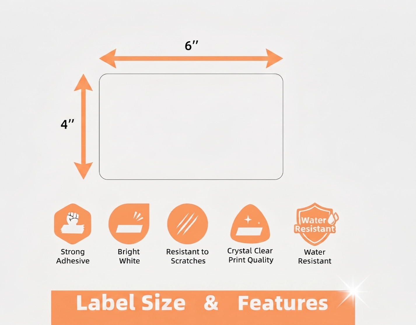 4 x 6 Fanfold Direct Thermal Shipping Labels – 1000 Labels | Fanfold Stack