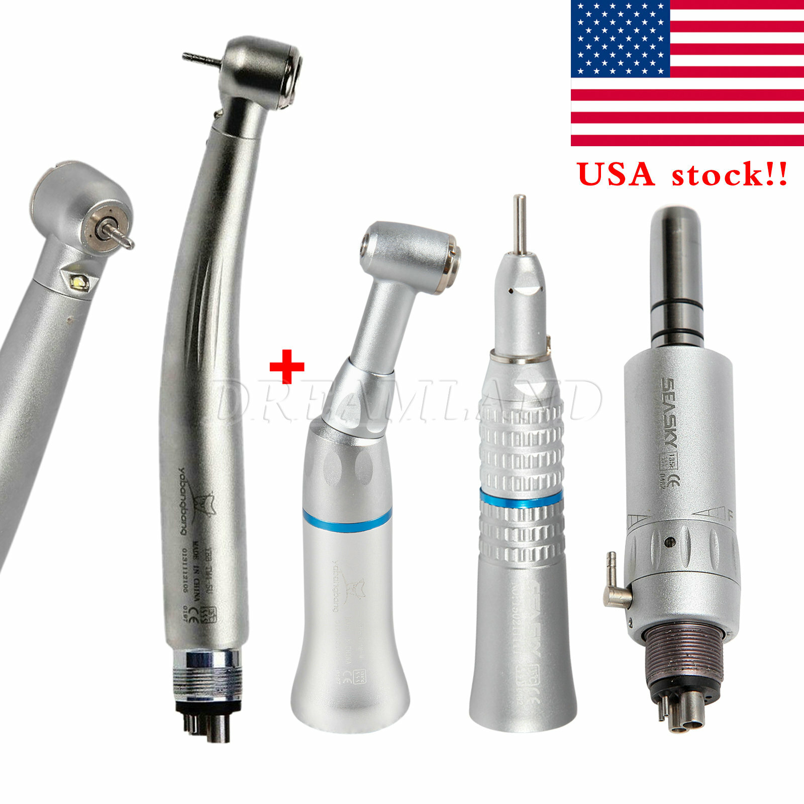 Dental E-generator LED High Speed/Low Speed Handpiece 4/2Hole NSK Style