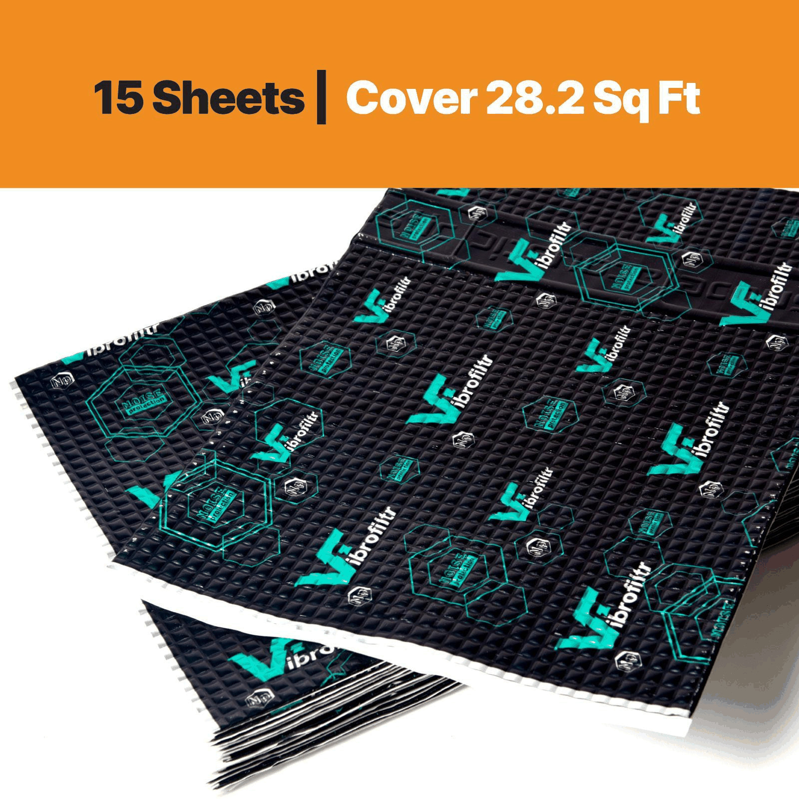 Sound Deadening Material Vibrofiltr 3.0 mm (118 mil) 28.2 sqft Noise