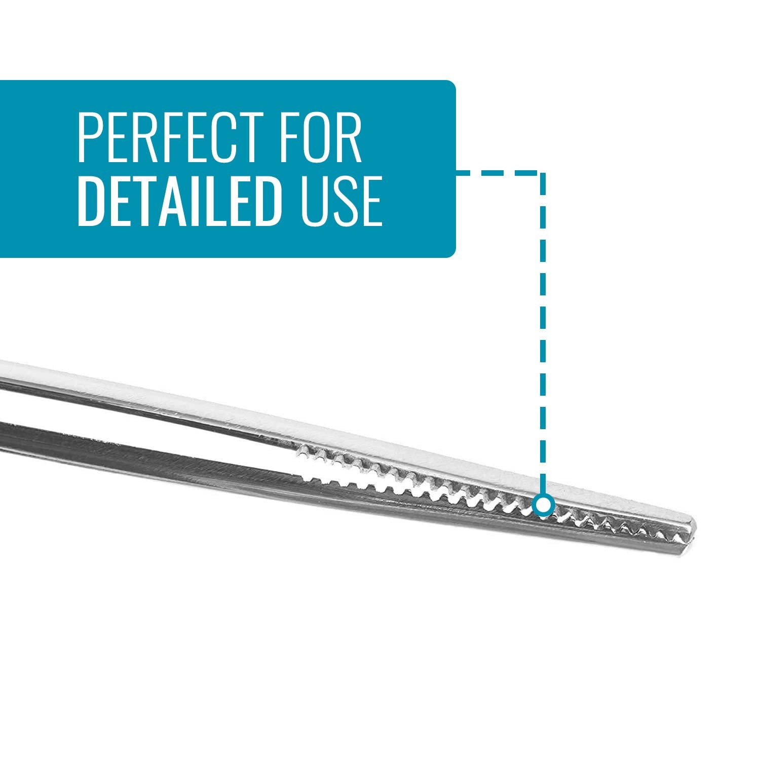 MABIS Stainless Steel Dressing Forceps, 5.5 Inch (Pack of 1), Silver
