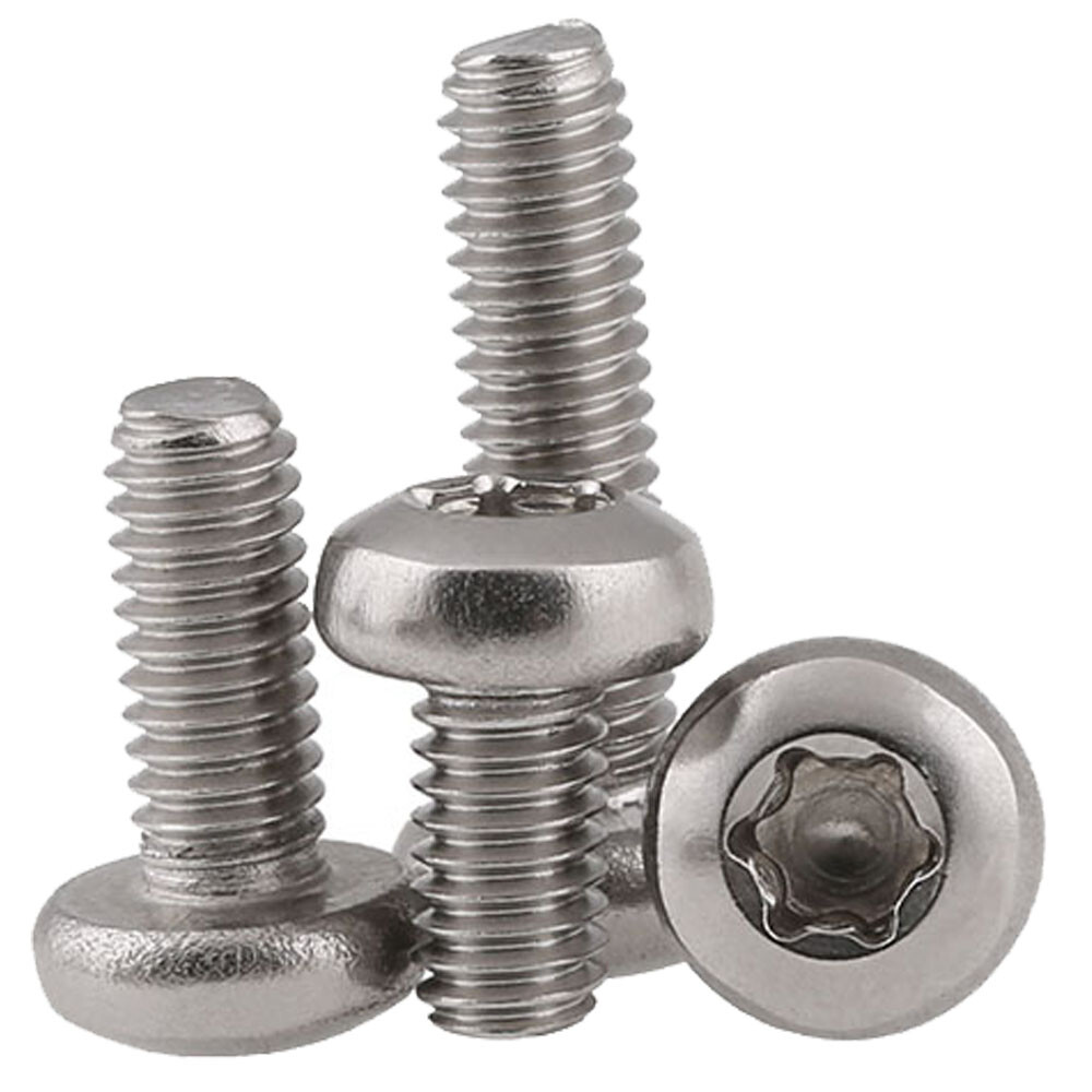 M3 – 0.5 A2 Stainless Steel Six Lobe Pan Head Torx Security Machine Screws Bolts
