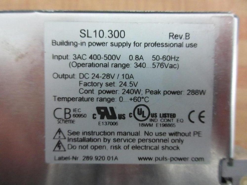 Puls SL10.300 Power Supply SL10300