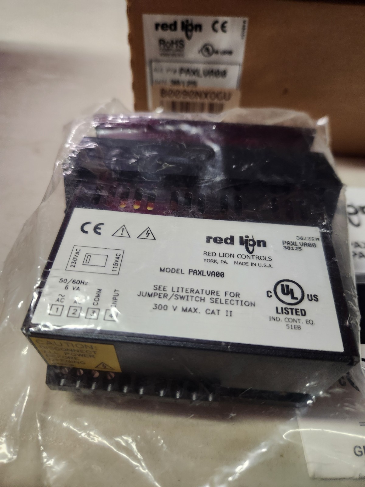 NEW- Red Lion PAXLVA00 Digital Current Meter Display- In Original Packing/Box