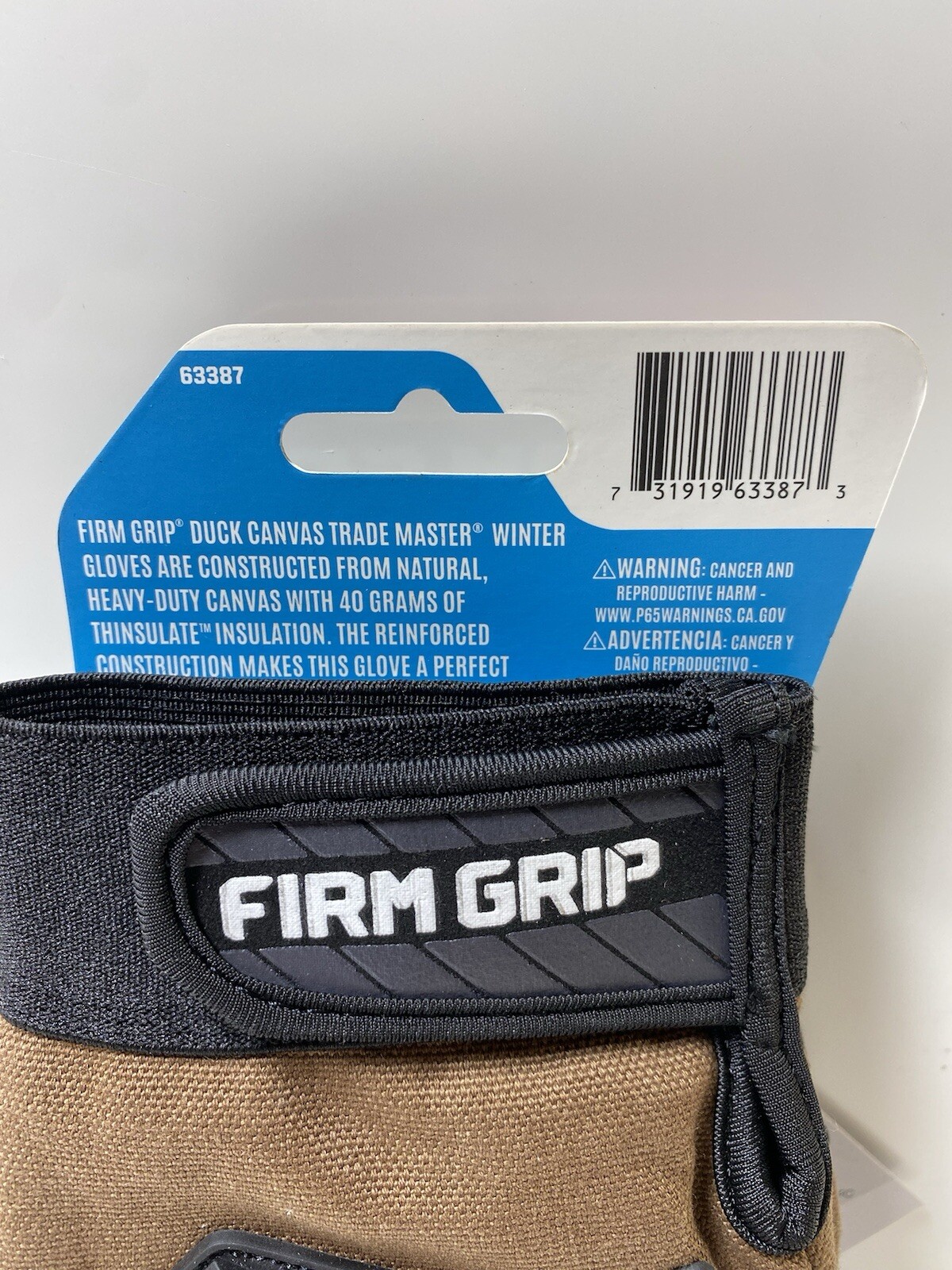 Lot Of (2) FIRM GRIP Winter Gloves Trade Master Duck Canvas Thinsulate – Large