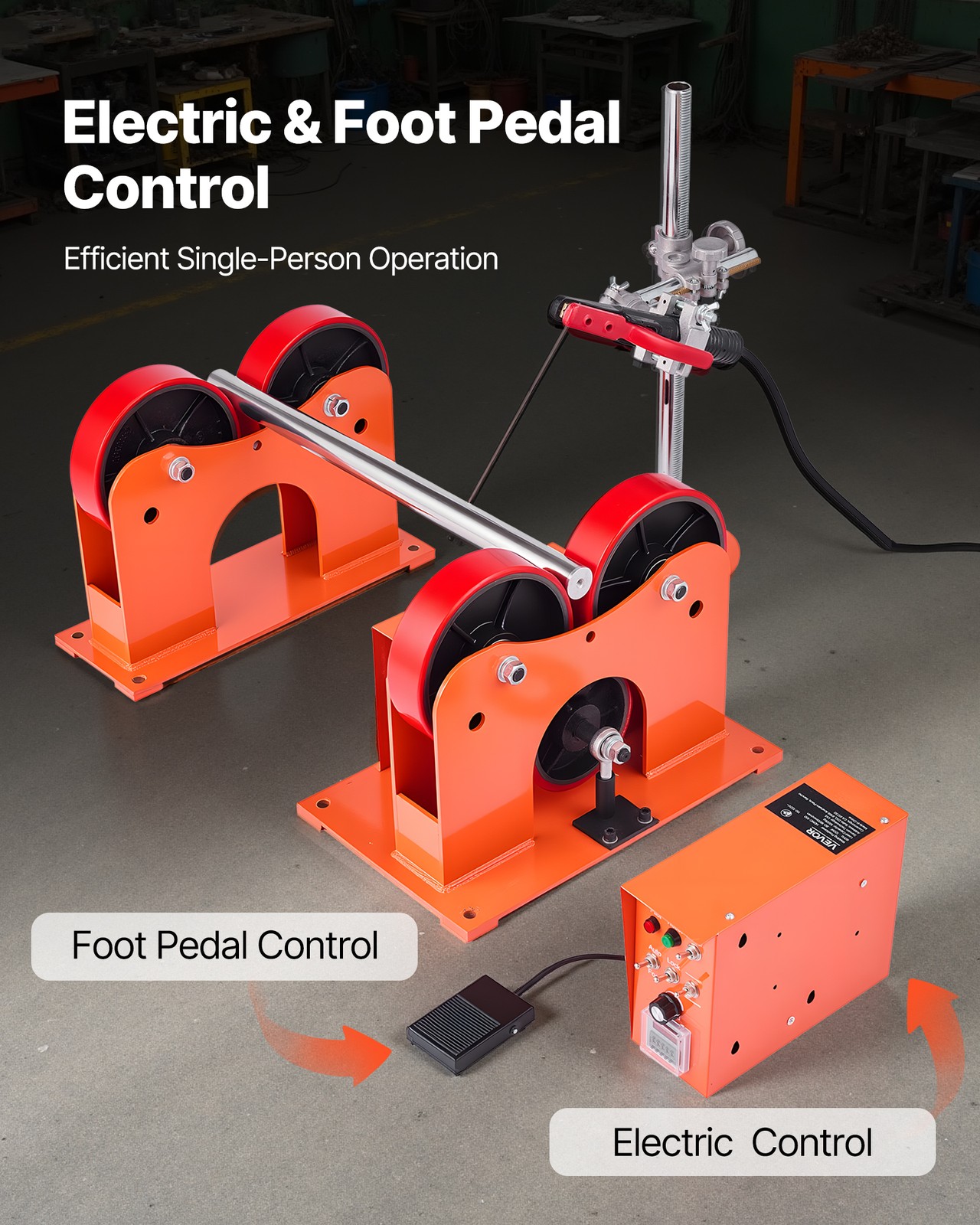 VEVOR Turning Rolls Linkage Roller 2205 lbs Capacity Welding Equipment Support