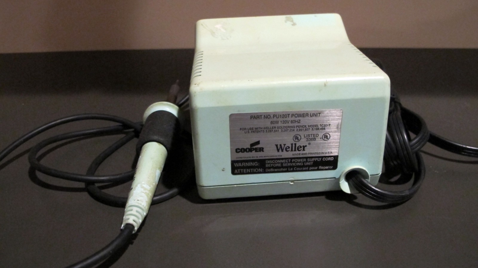 Weller WTCPT Soldering Station TC201T Iron Tested PU120T 60W