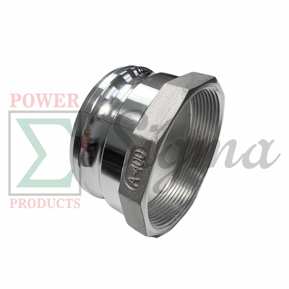 Sigma Aluminum TypeA Cam Groove Coupling Fitting 4″ Male Camlock x 4″ Female NPT