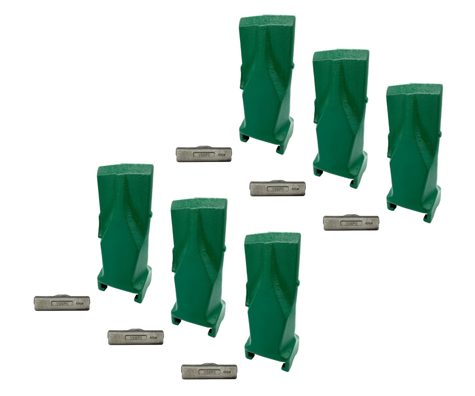 6 – Excavator, Wheel Loader Bucket Teeth w/Pins – V39SYL