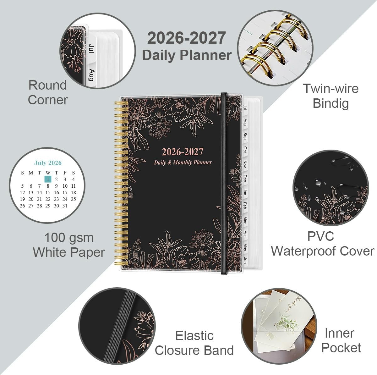 Daily 2026-2027 Full Page Per Day- 2026-2027 Daily & Monthly from July 2026 t…