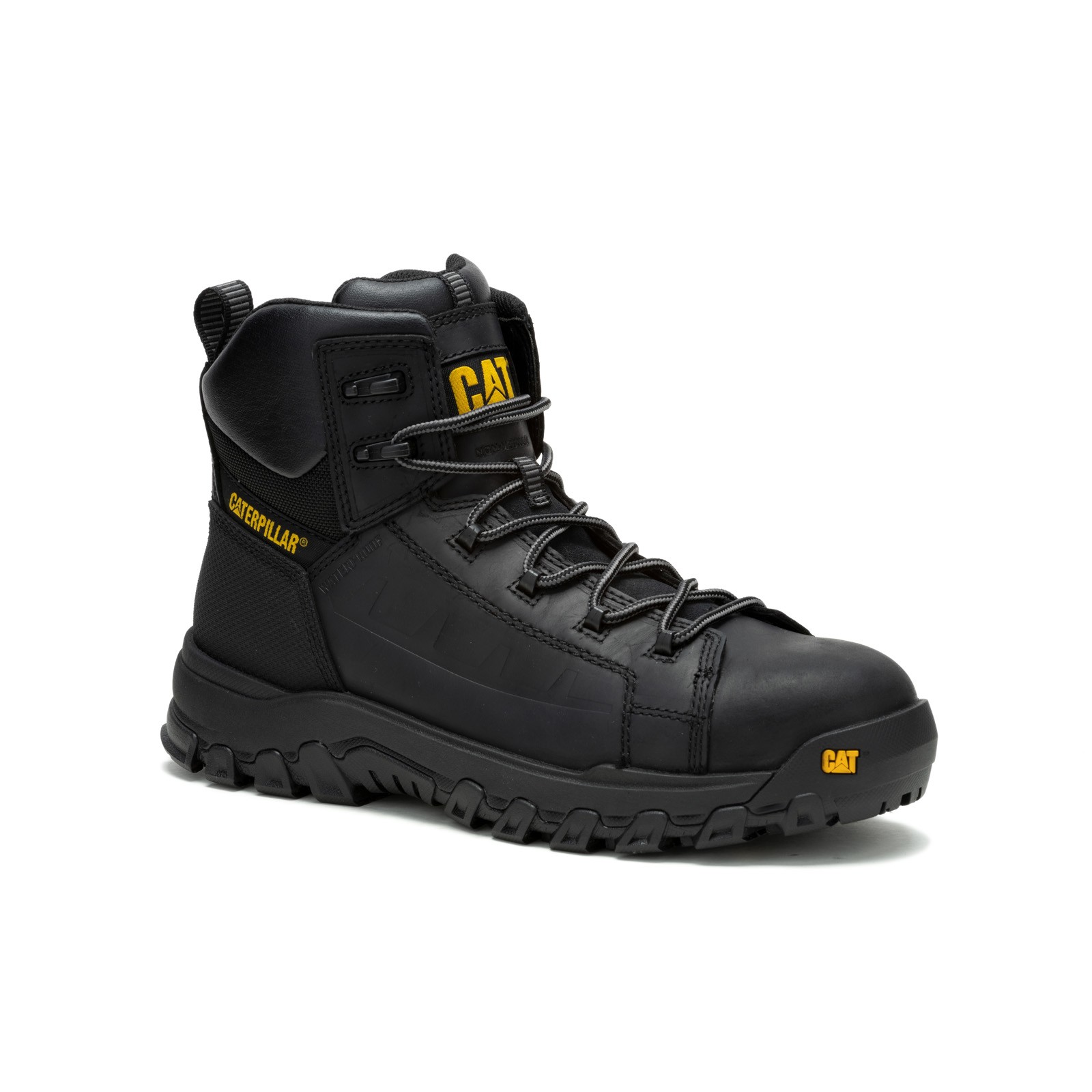 Caterpillar Threshold Rebound Composite Toe WP Mens Black Wide Work Boots