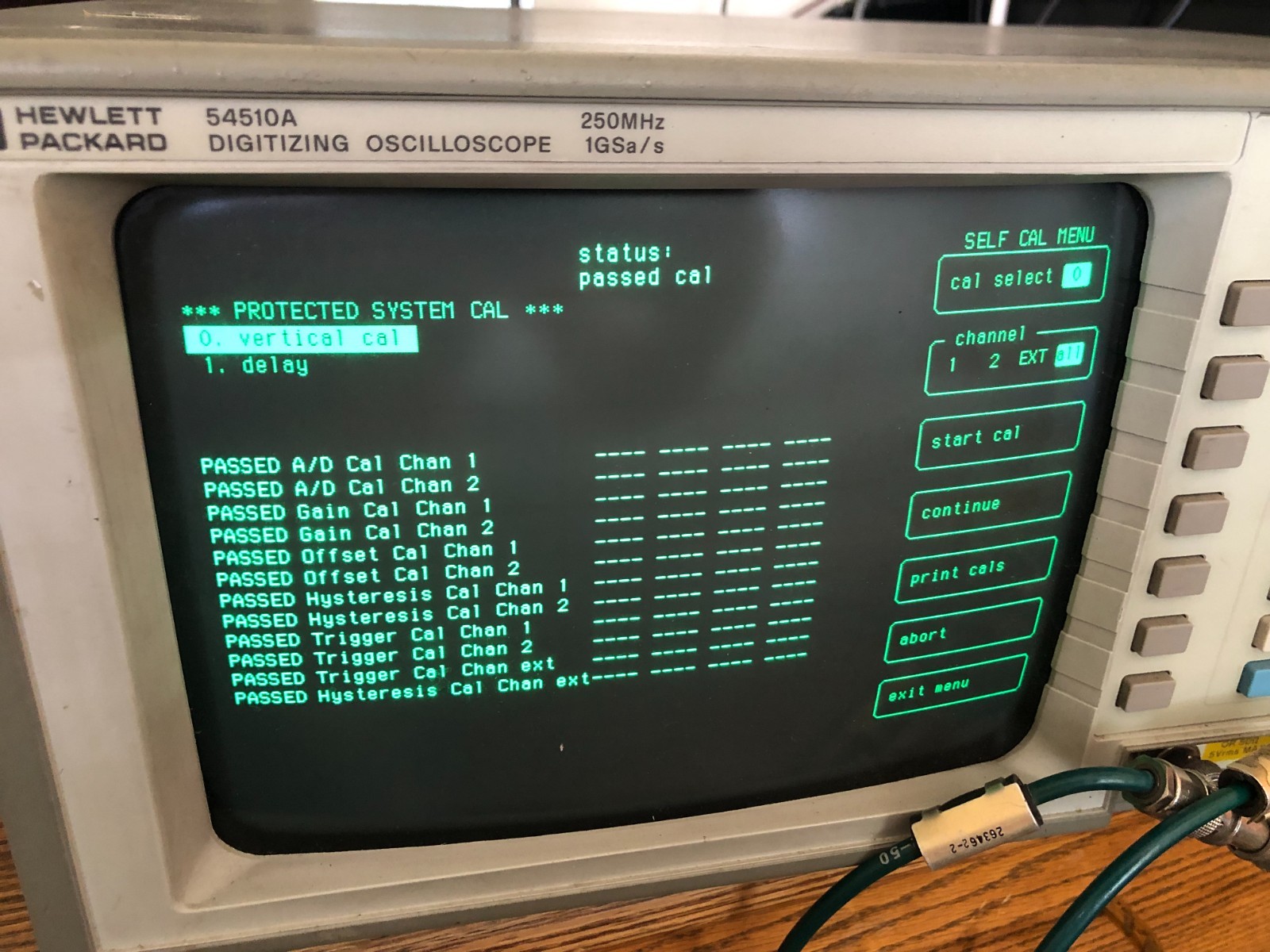 Working Agilent 54510A Digitizing Oscilloscope 2-Ch 250MHz 1GSa/s Tested