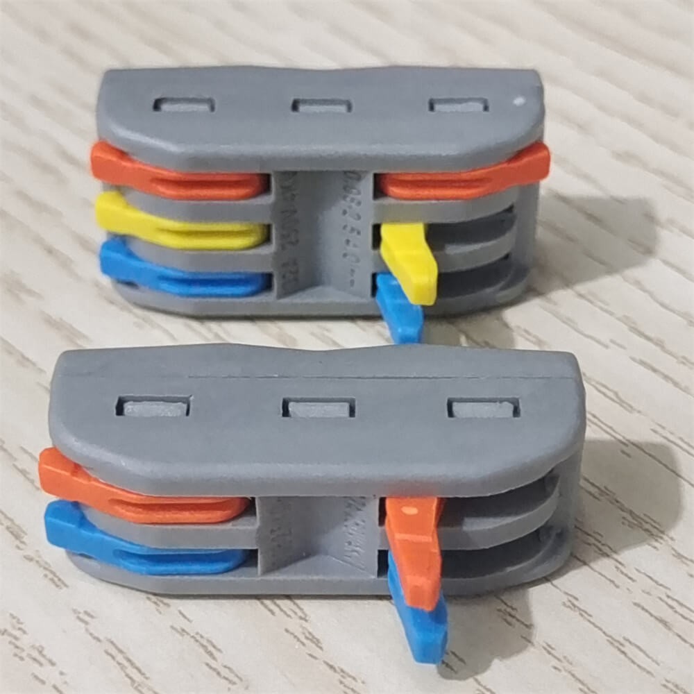 2/3/4/5/8-Port Way Reusable Spring Lever Terminal Block Cable Wire Connector