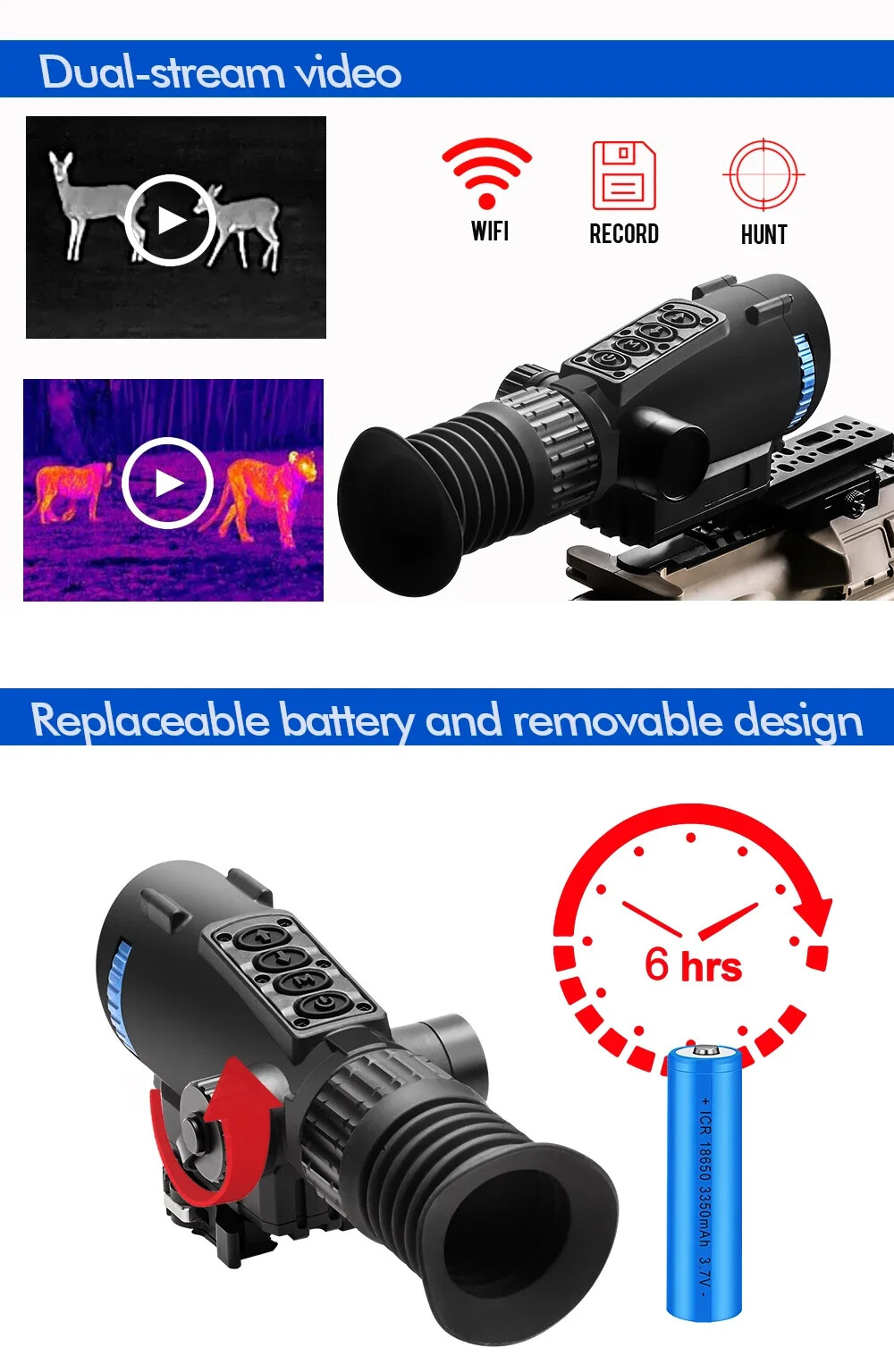 GOYOJO Thermal Monocular 384*288 25mm/35mm Lens 3-9X Zoom Thermal Imaging Scopes