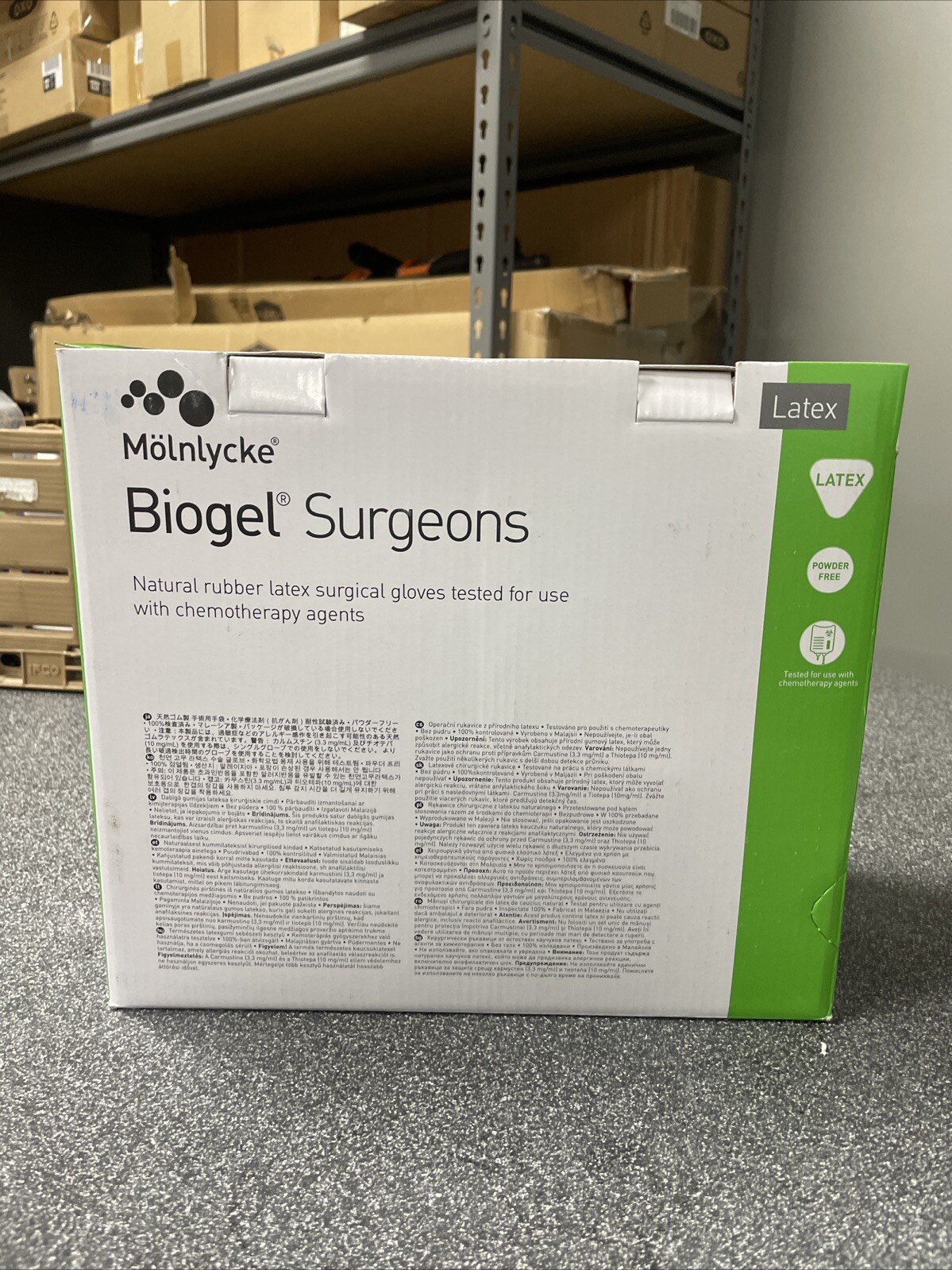 Molnlycke 30485 SZ 8.5 Latex Biogel Surgeon Gloves Box of 50 Exp 2025-02-28