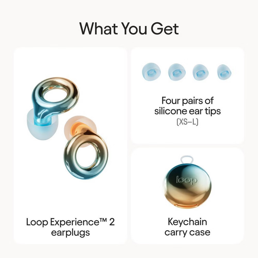 Loop Experience 2 Earplugs for Live Events Concerts Festivals and Night Outs