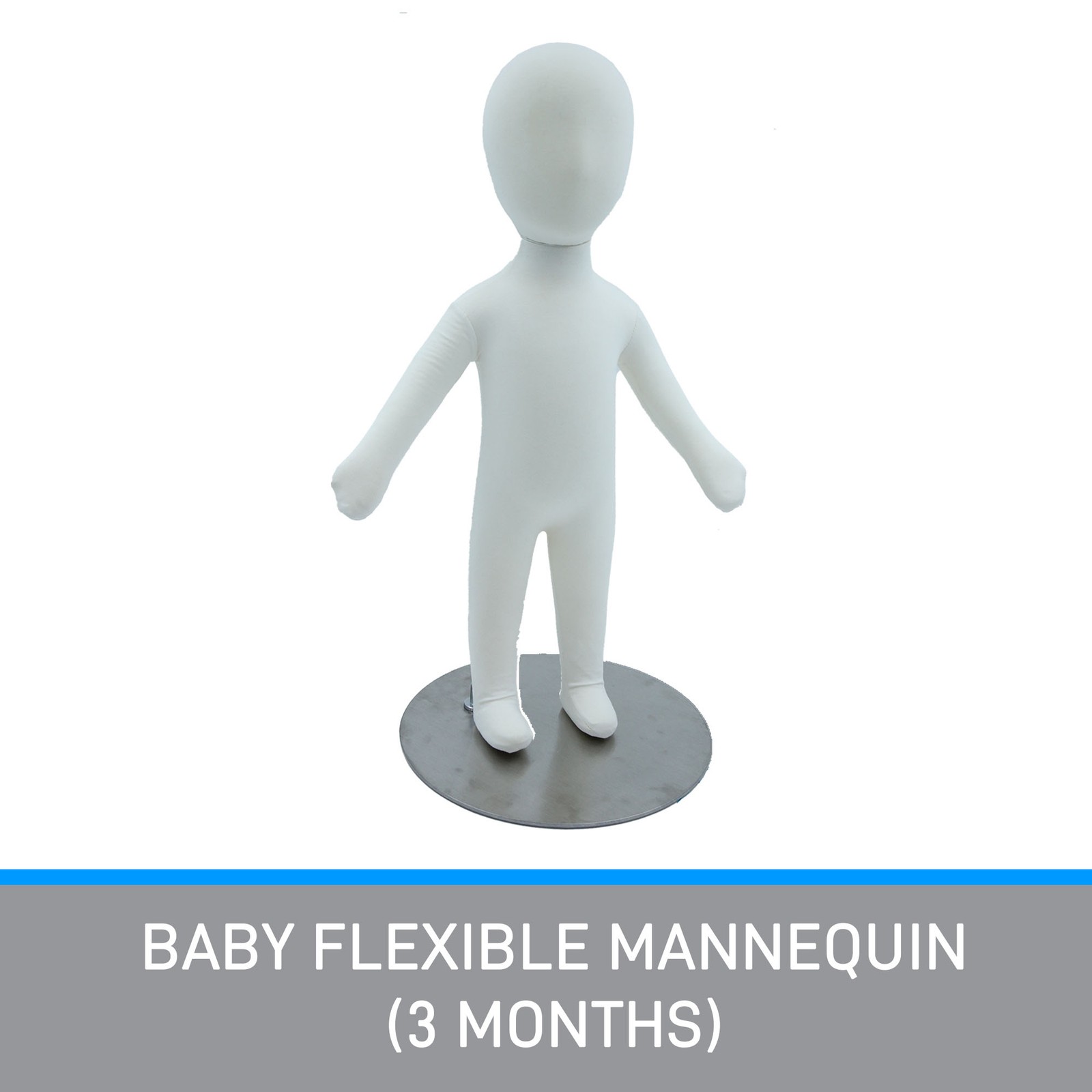 SSWBasics Baby Flexible Mannequin (3 Months) – 24″ with Head, 18½” without Head