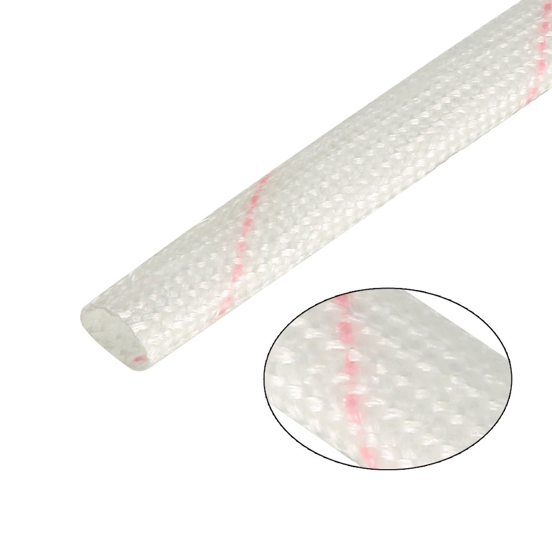 Fiberglass Sleeve 5mm I.D. PVC Insulation Tube 1500V 125C Cable Wrap 88cm 2.89ft