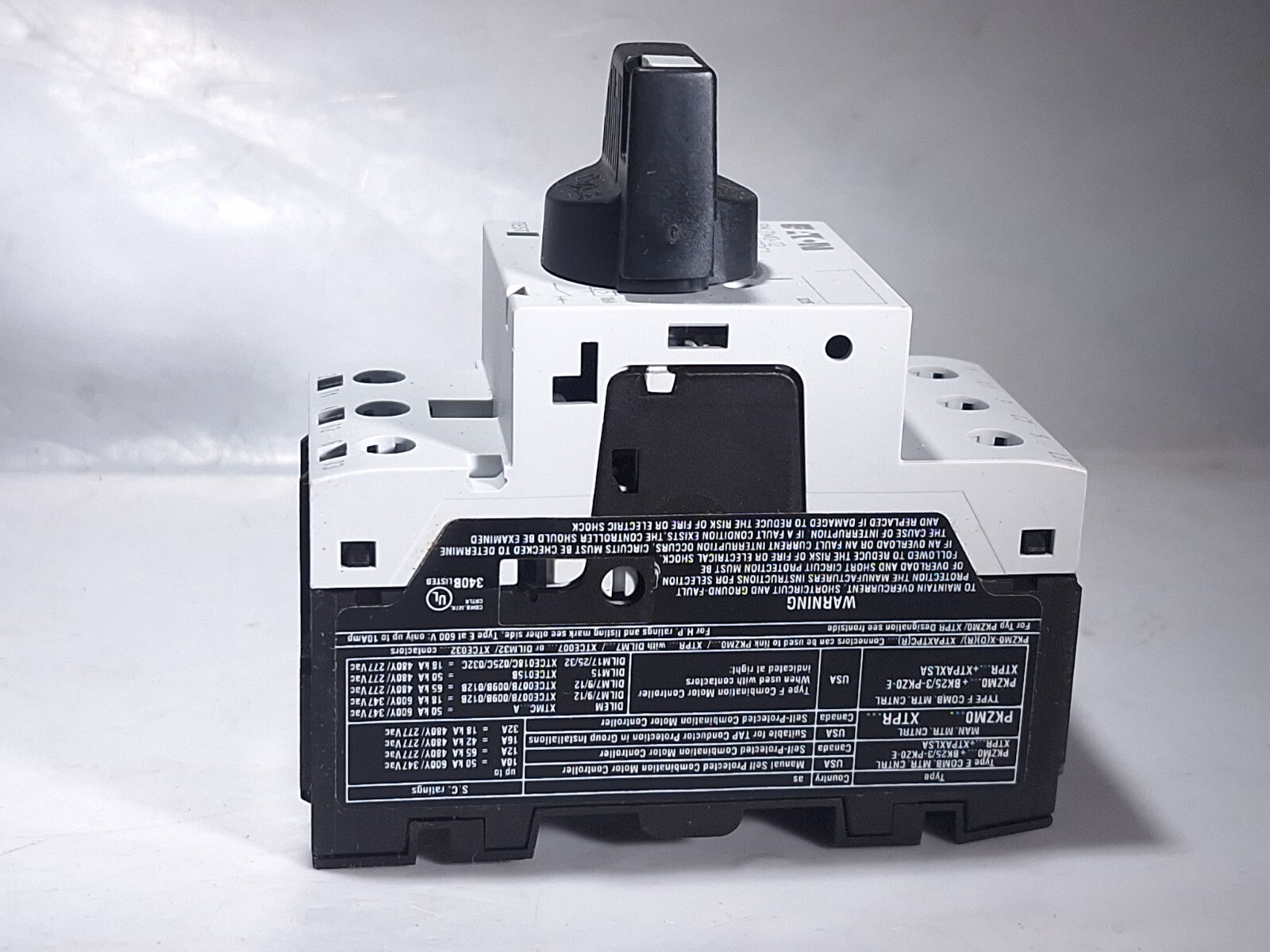 EATON MOELLER XTPR012BC1 MOTOR PROTECTOR MODULE 8-12A PKZM0-12/AK 156397