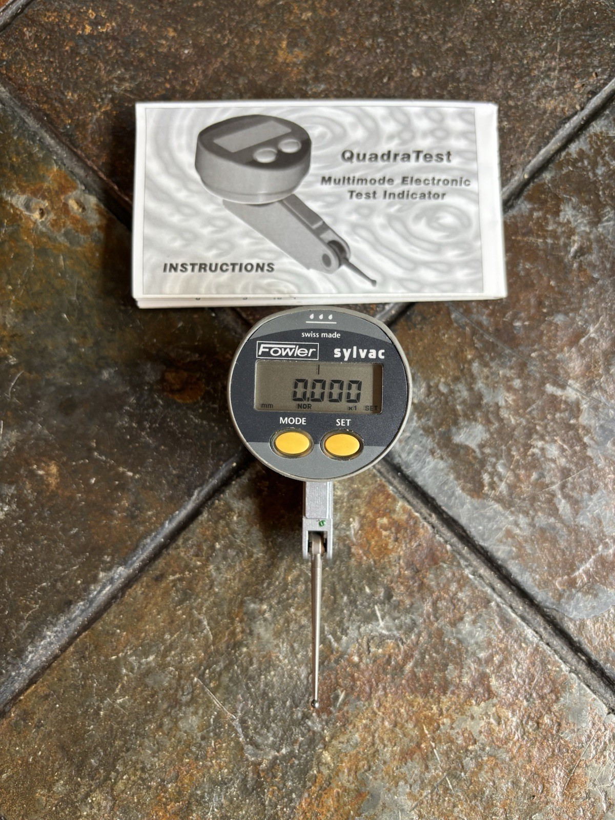 Fowler Sylvac Quadra Test Swiss Digital Test Indicator 0.040″/1mm 905.4322.11