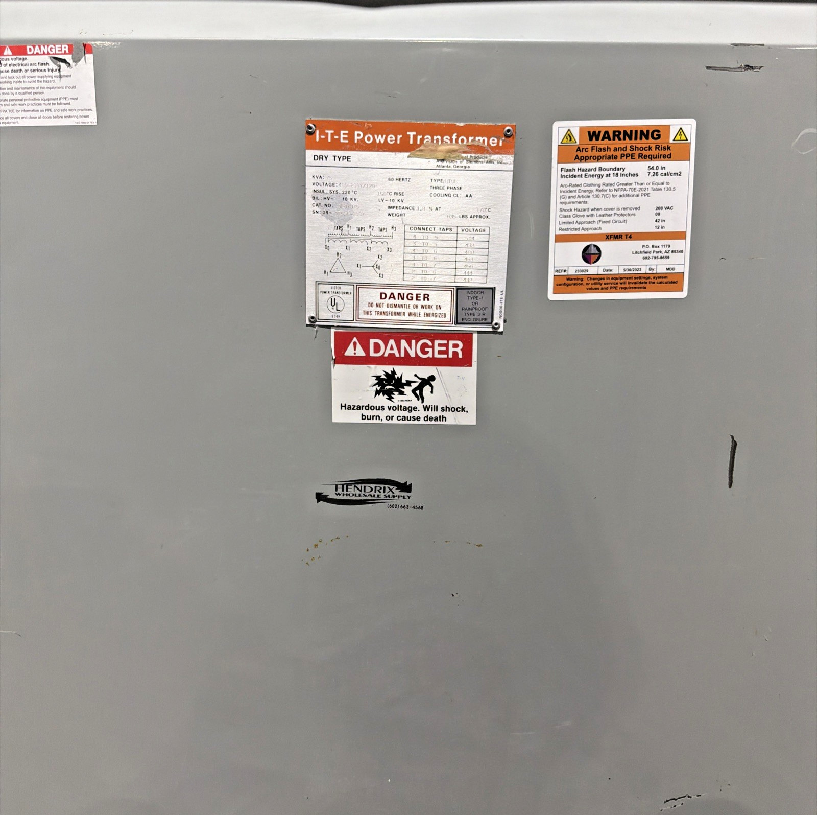 ITE 75kVA 480V Transformer 3PH 60HZ 208Y/120V 3F3Y075 🟦