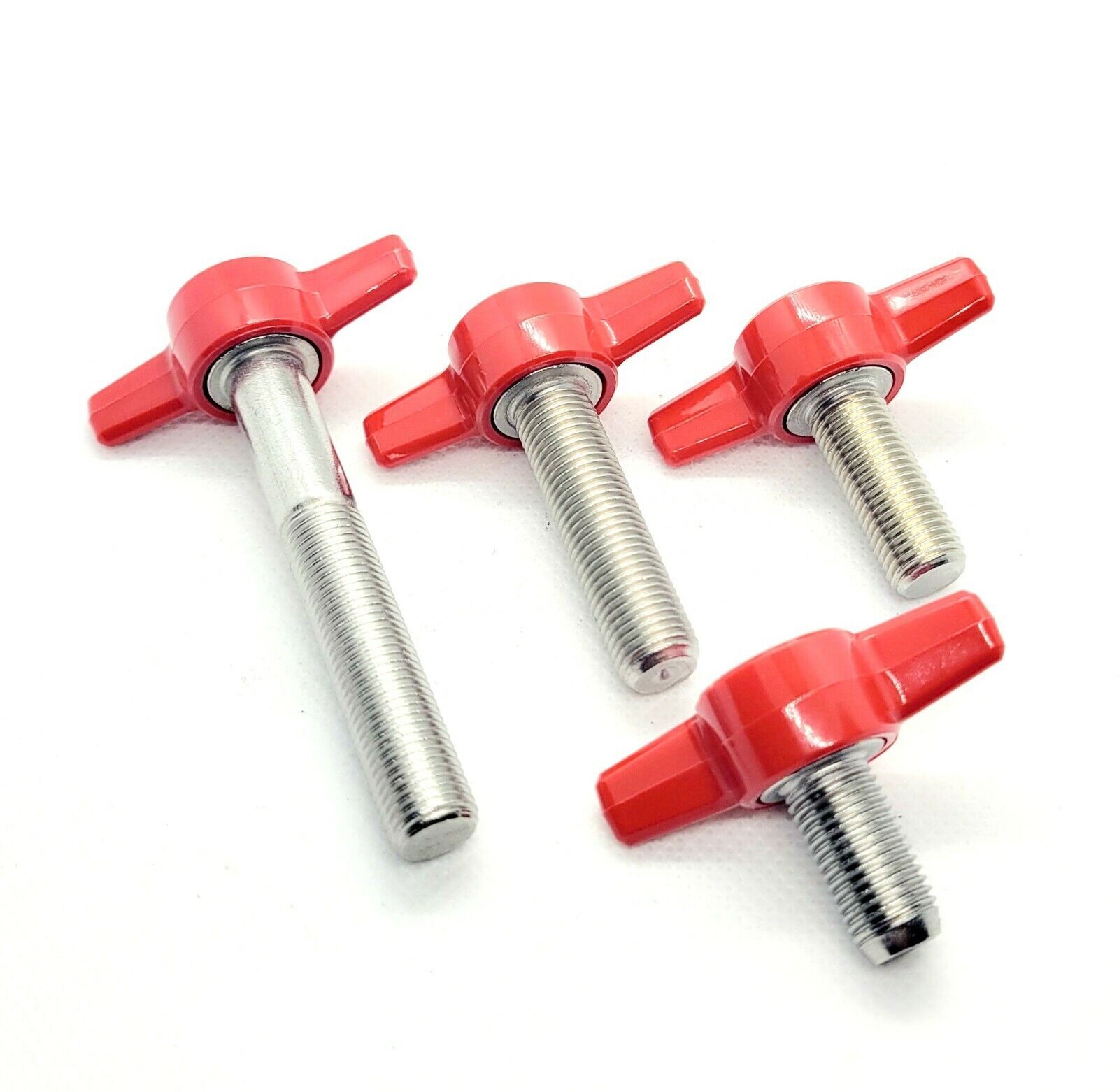 3/8″-24 Thumb Screw T Bolts Fine Thread Red Tee Wing Knob Stainless Steel UNF