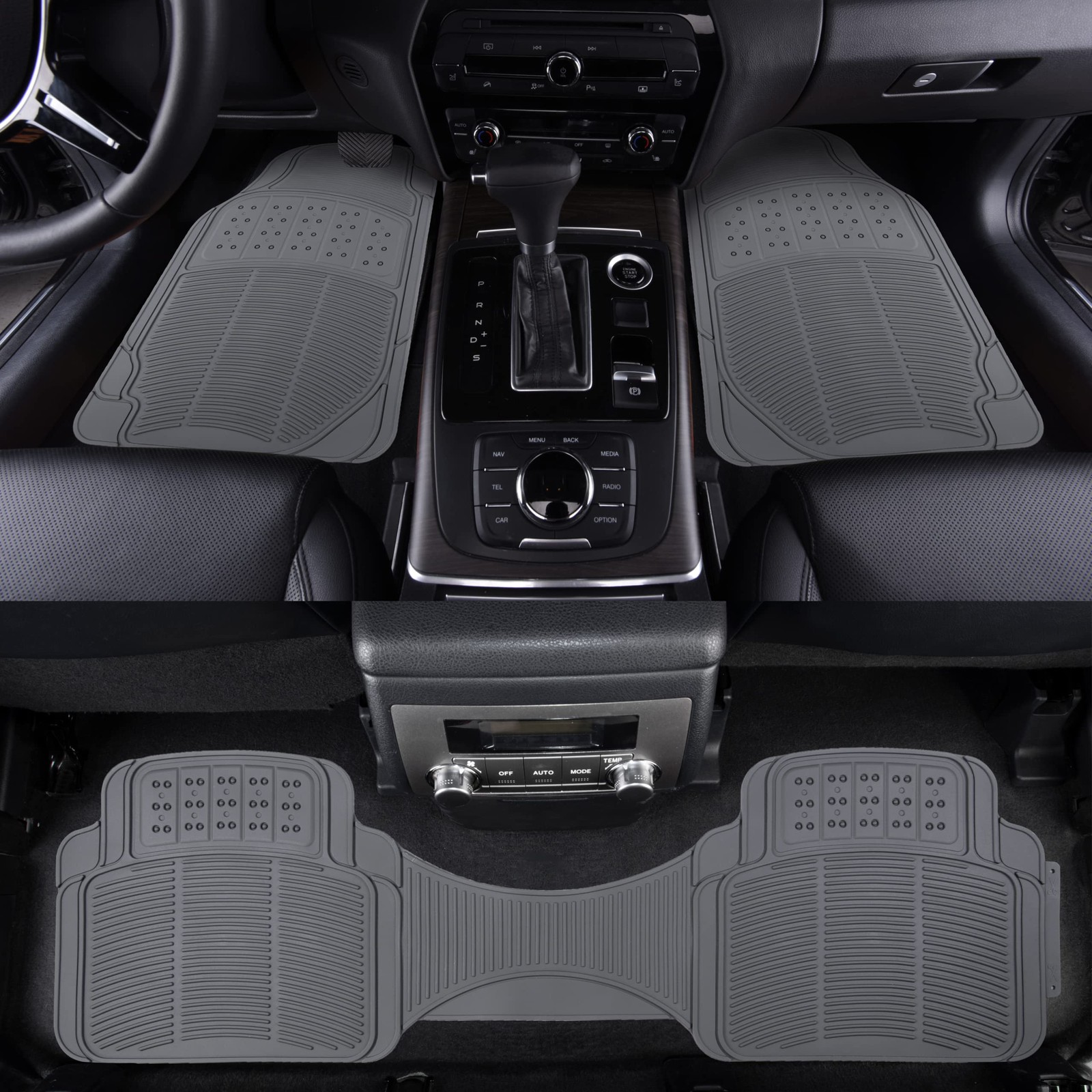 Retailer Basics Universal Pvc Faux Rubber Car Floor Mats All Weather Protection