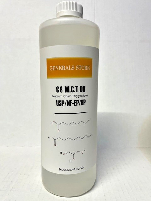 100% PURE C-8 MCT Oil Keto & Paleo Weight Loss – 128OZ