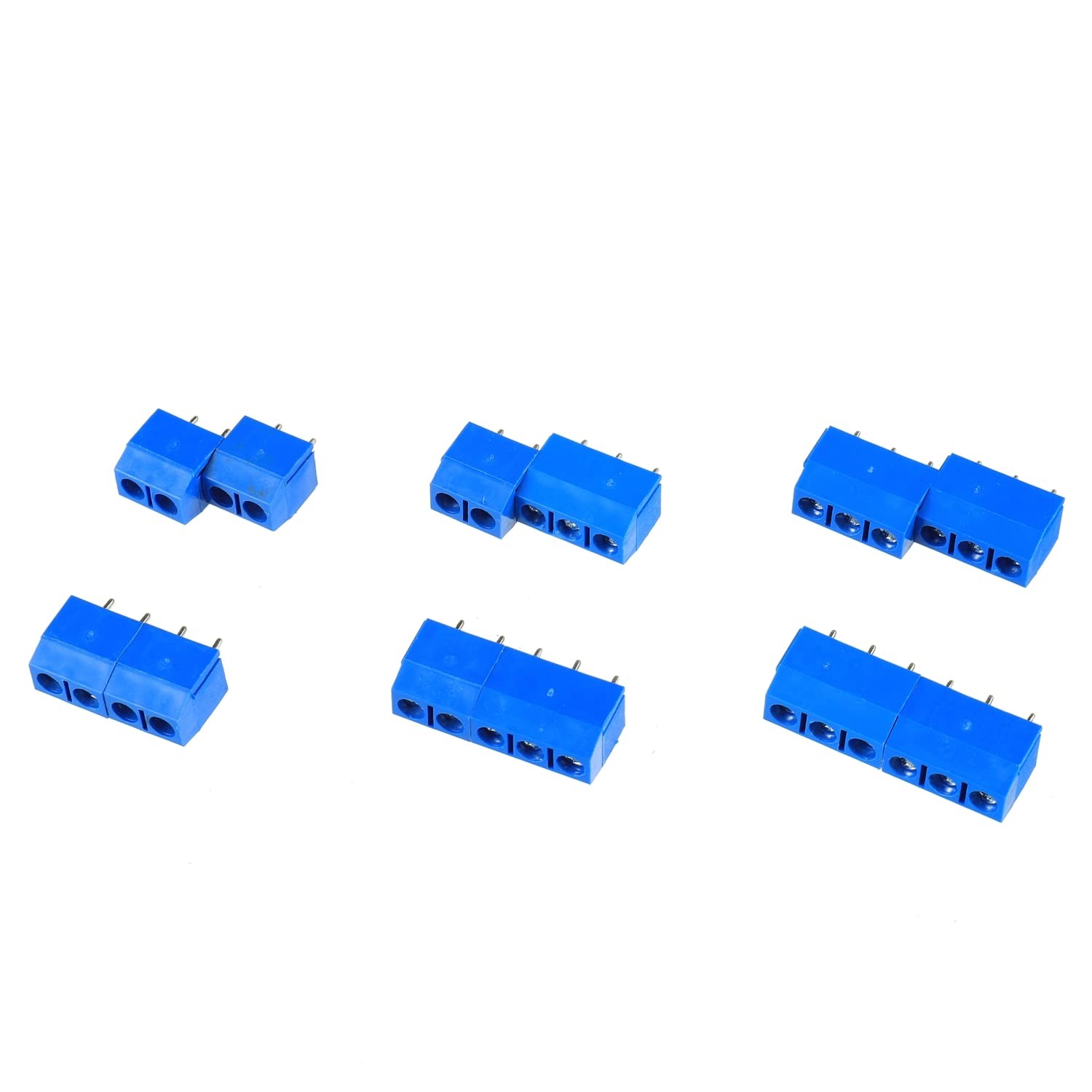 70pc 5mm PCB Screw Terminal Blocks – 2 & 3 Pin Connectors for Arduino
