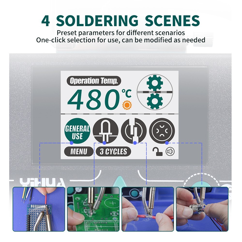 YIHUA 928DT-II 230W Auto Tin Feeder Soldering Station Dual Modes of Soldering