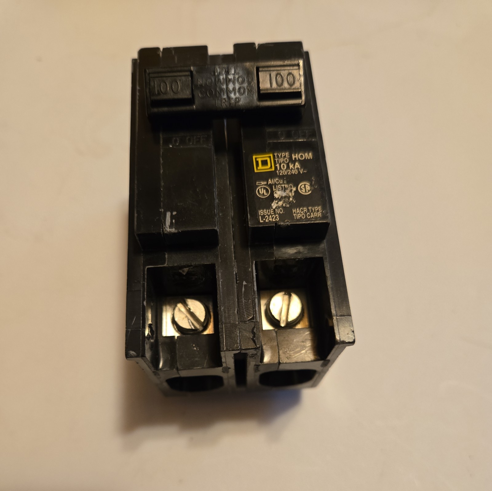 Square D HOM2100 Circuit Breaker, Homeline, 100A, 2 Pole, 120/240V