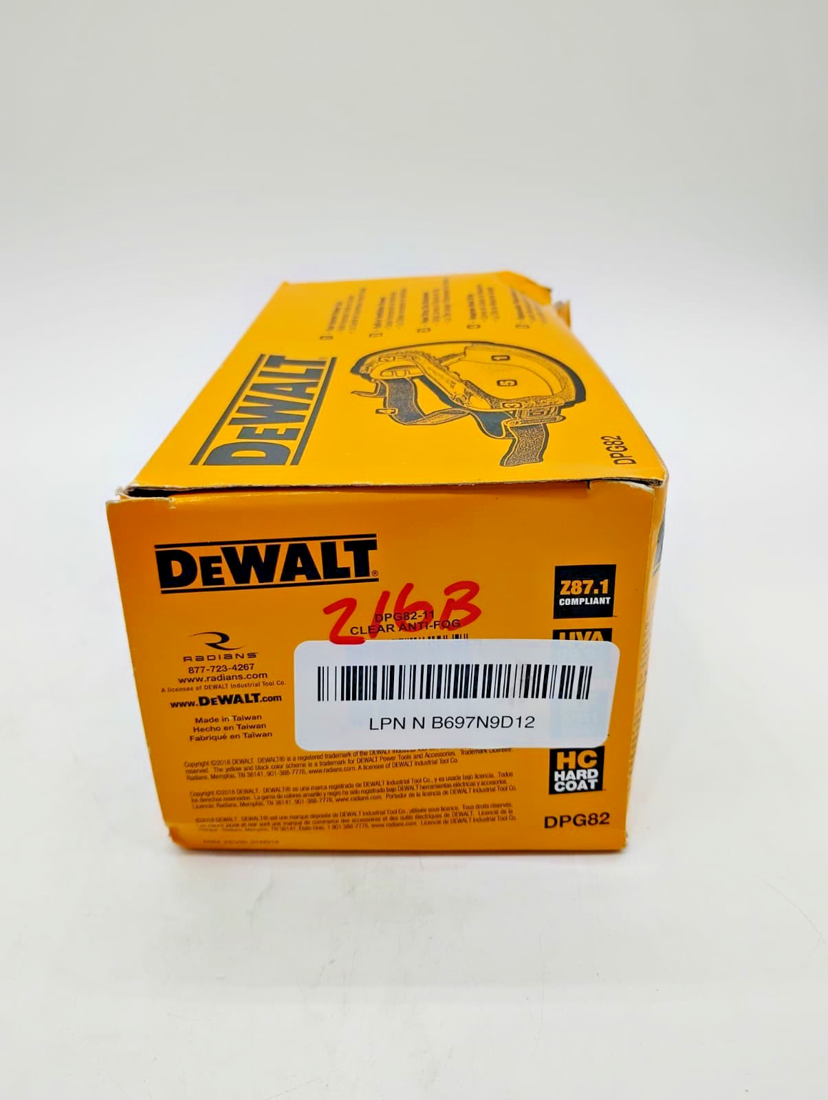 DEWALT DPG82 Concealer Safety Goggles with Clear Anti-Fog Lens