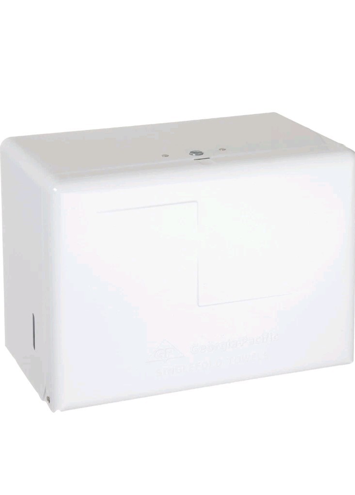 New Georgia Pacific Singlefold Towel Dispenser, Steel, White (GPC56701)