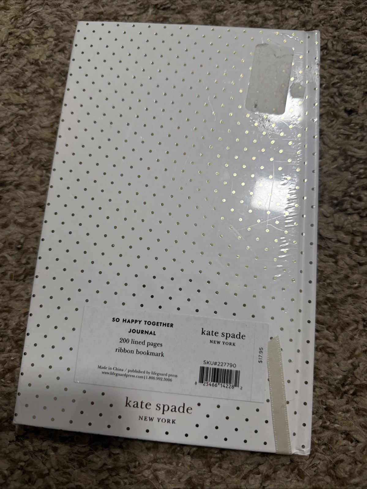Kate Spade Bride Journal Gold Dot Medium Notebook Wedding 200 Bound Lined Pages