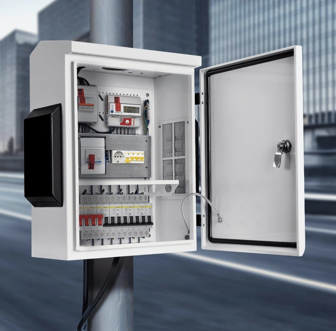 Outdoor Electrical Box, Cold-Rolled Steel Plate, Aluminum Beam, 19.6x 15.7x 7.9