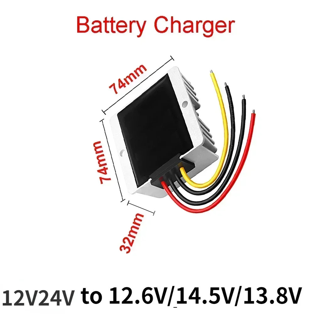 DC DC Constant Current Battery Charger 9V-36V to 14.5V 12.6V 13.8V 4A-15A Dual