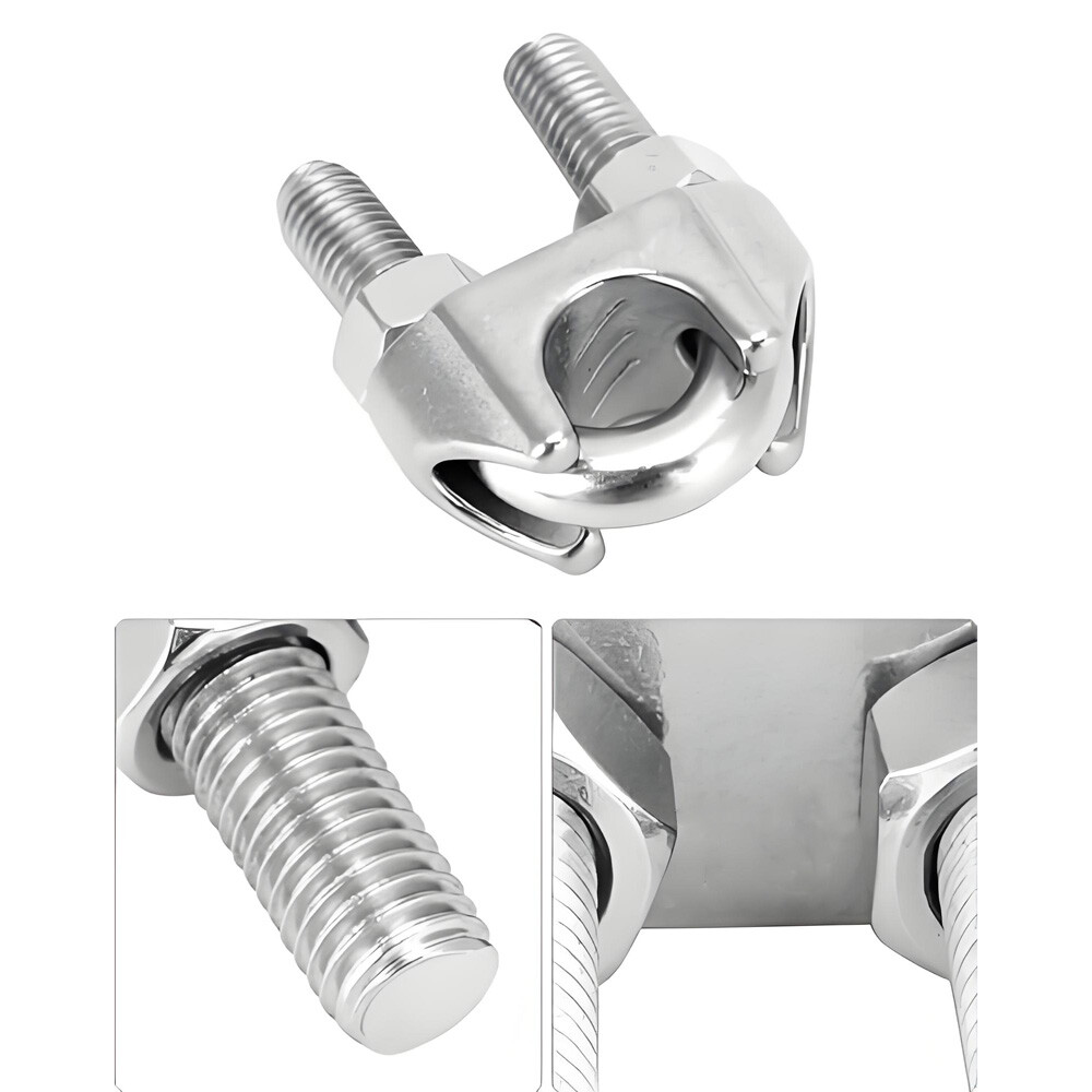Wire Rope Grips Steel Cable Grip Clamp U Bolt 2mm 3mm 4mm 5mm 6mm 8mm to 20mm