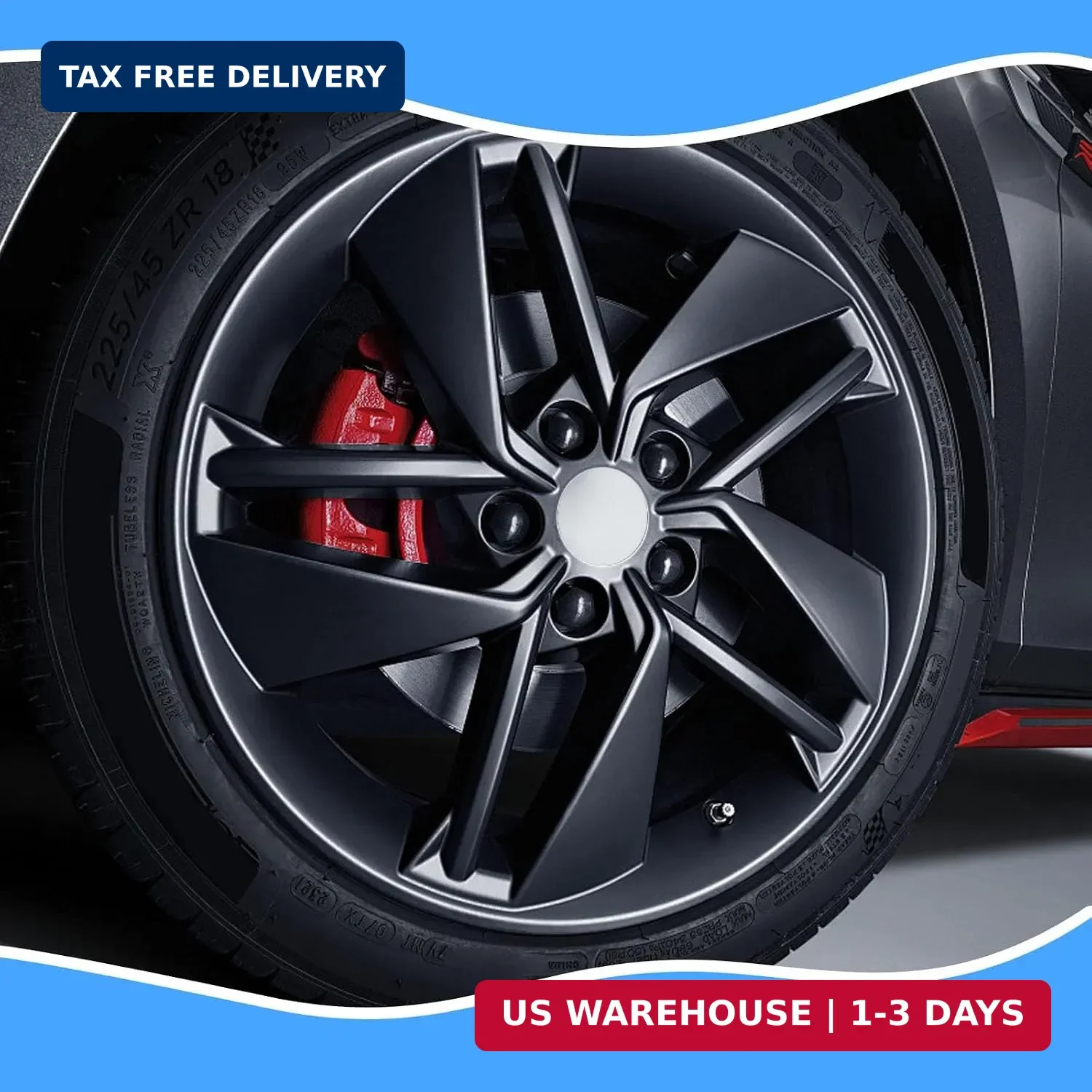 4PCS Wheel Center Caps for Rims, 60MM/ 2.36In OD 56MM/ 2.2In ID Snap-in Wheel Ri