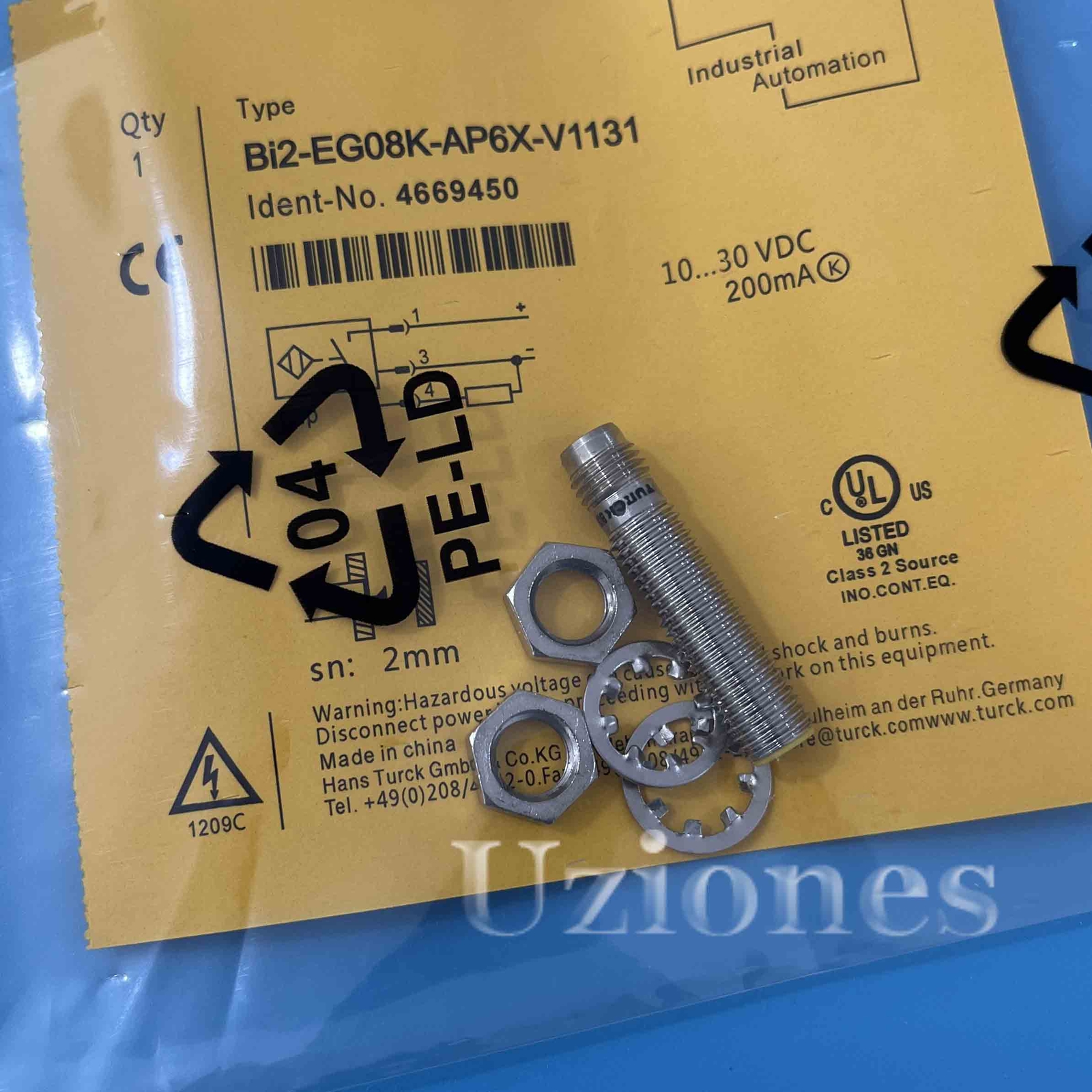 For Turck Bi2-EG08K-AP6X-V1131 4669450 Proximity Sensor Switch 10-30VDC 2mm PNP