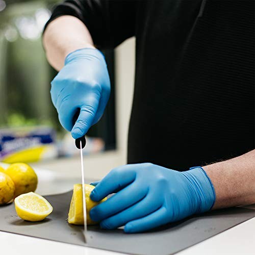 Industrial Blue Nitrile Gloves, Box of 100, 3 Mil, Size XX-Large, Latex Free,…