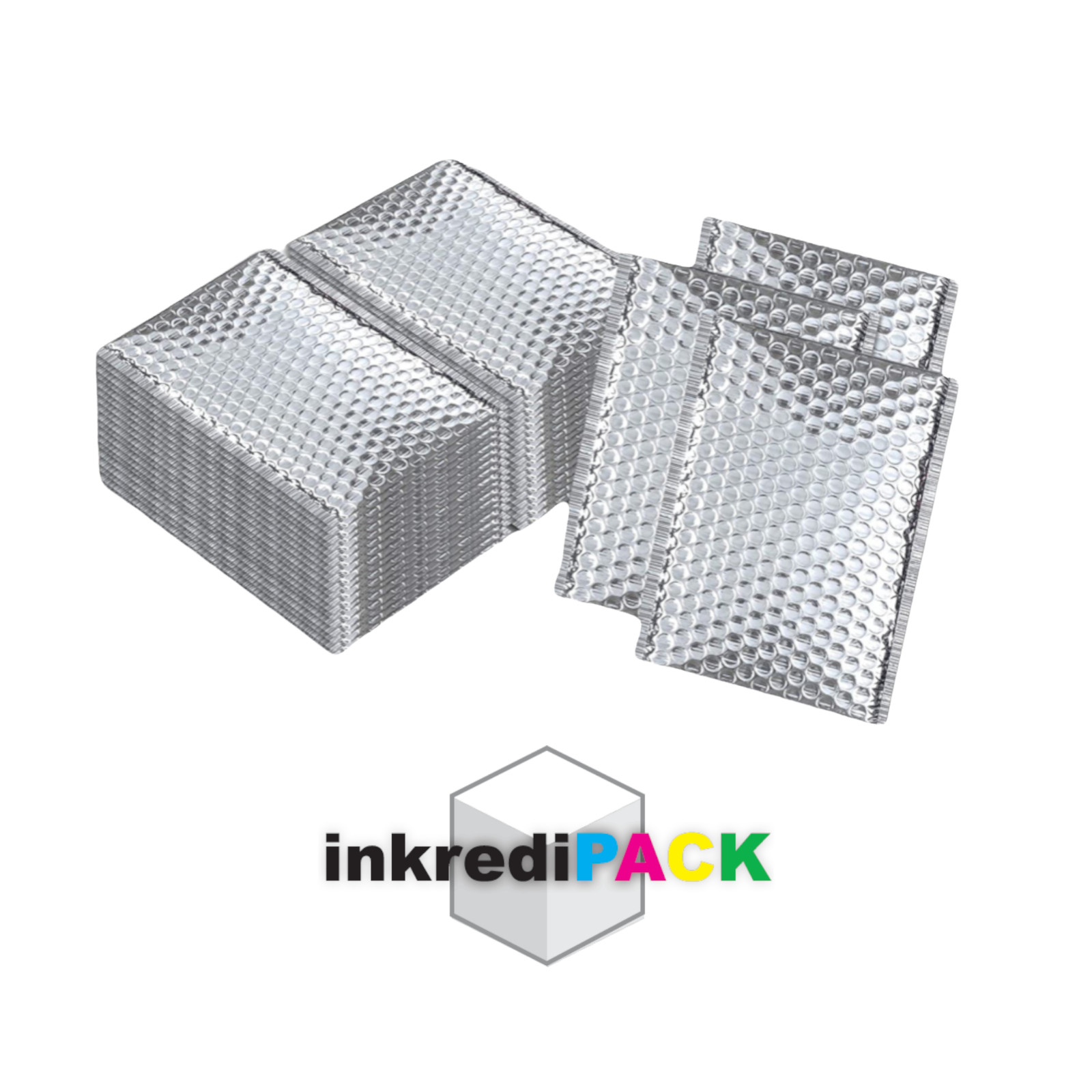 InkrediPack™ 5X10 #00 – 20 Pack – Metallic Bubble Mailers (Usable Size: 5X9)