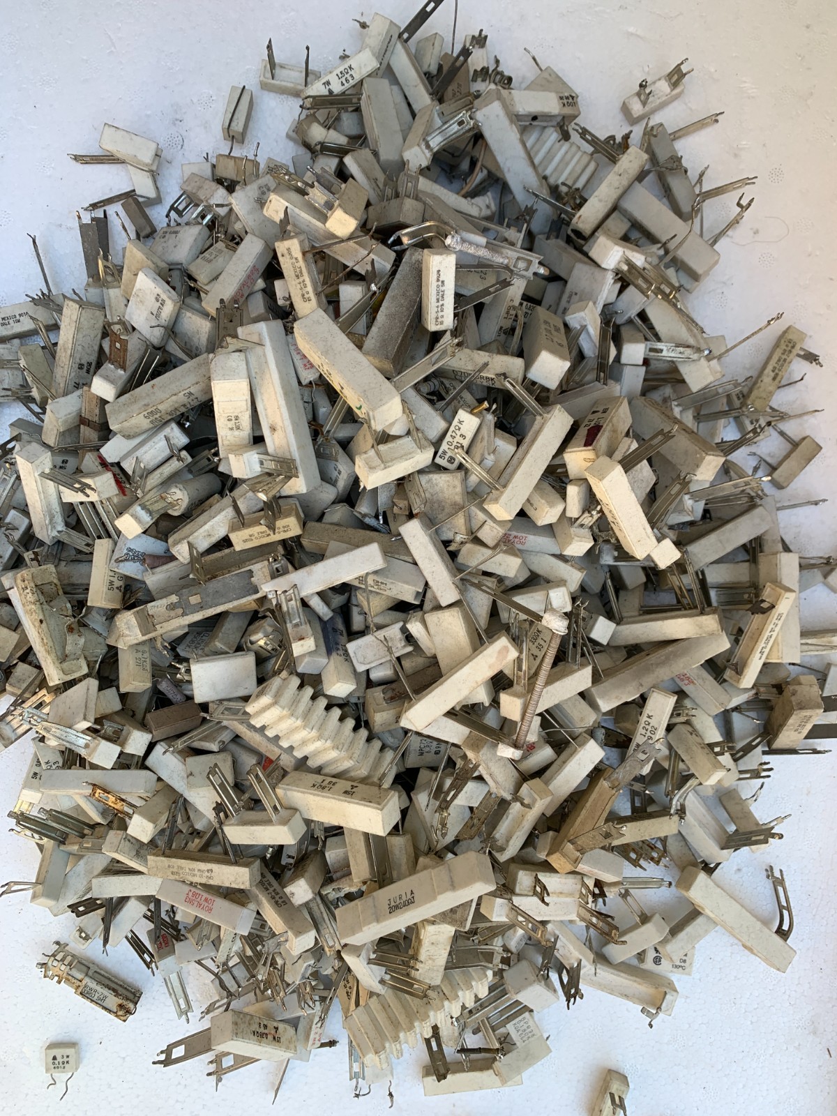 5 Lbs of Vintage Ceramic cement Power Resistors- Salvage