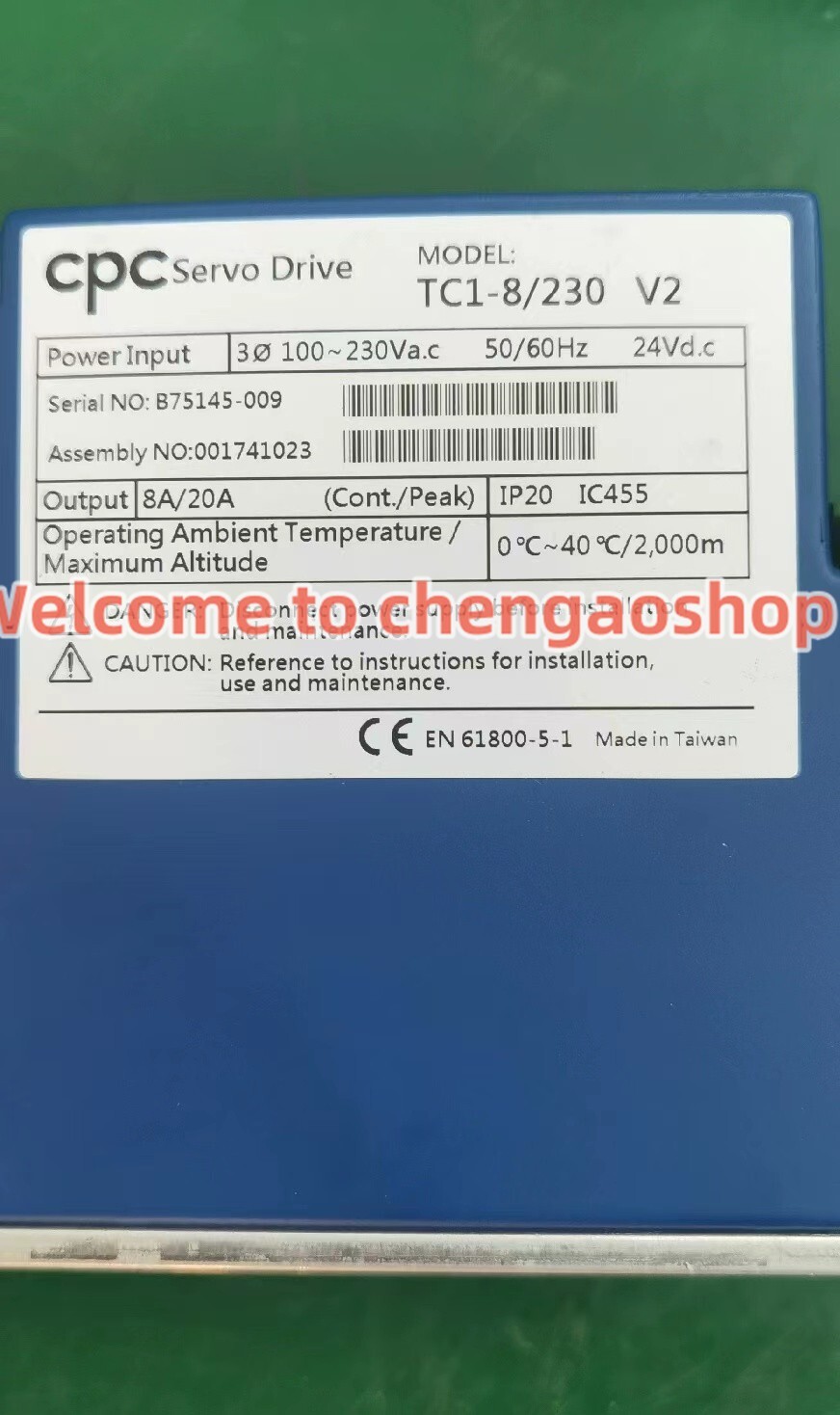 1pc USED CPC TC1-8/230 V2 SERVO DRIVE TESTED By DHL or FedEx #VXF9 CH